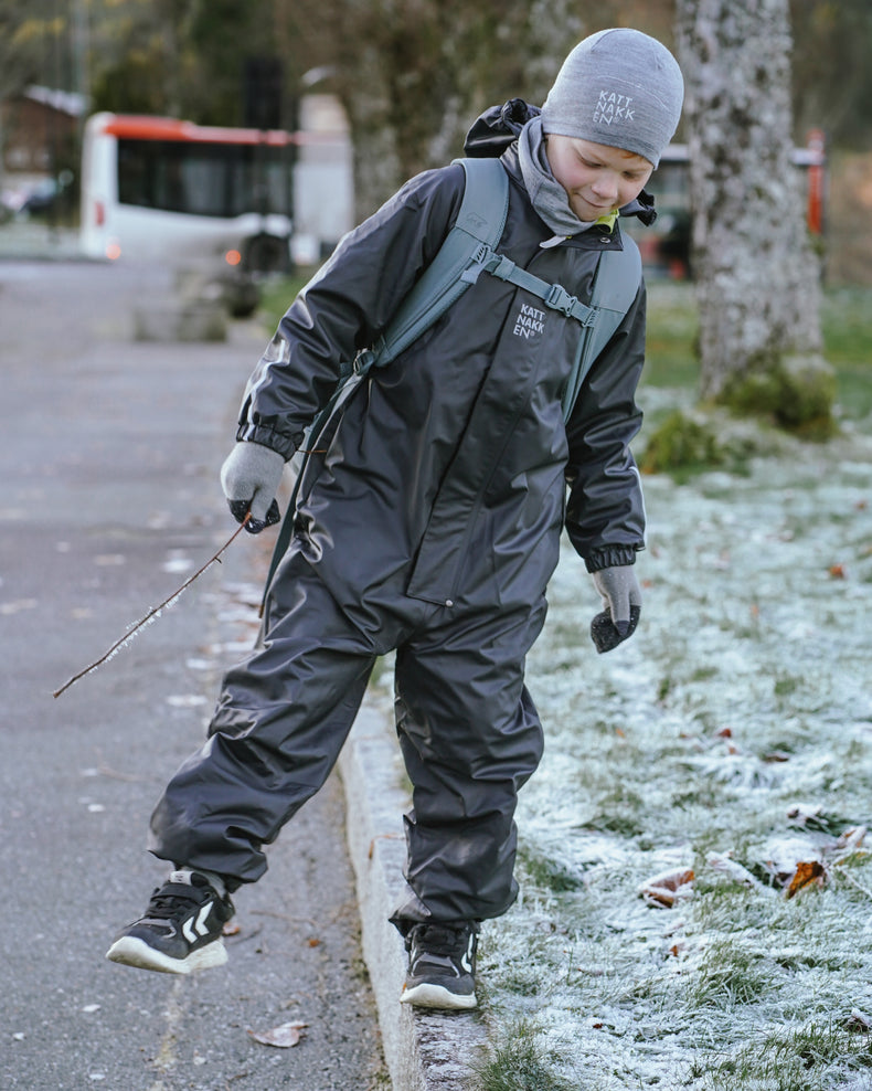 Kattnakken Regndress Jr Heilårsregndress Kattesvart