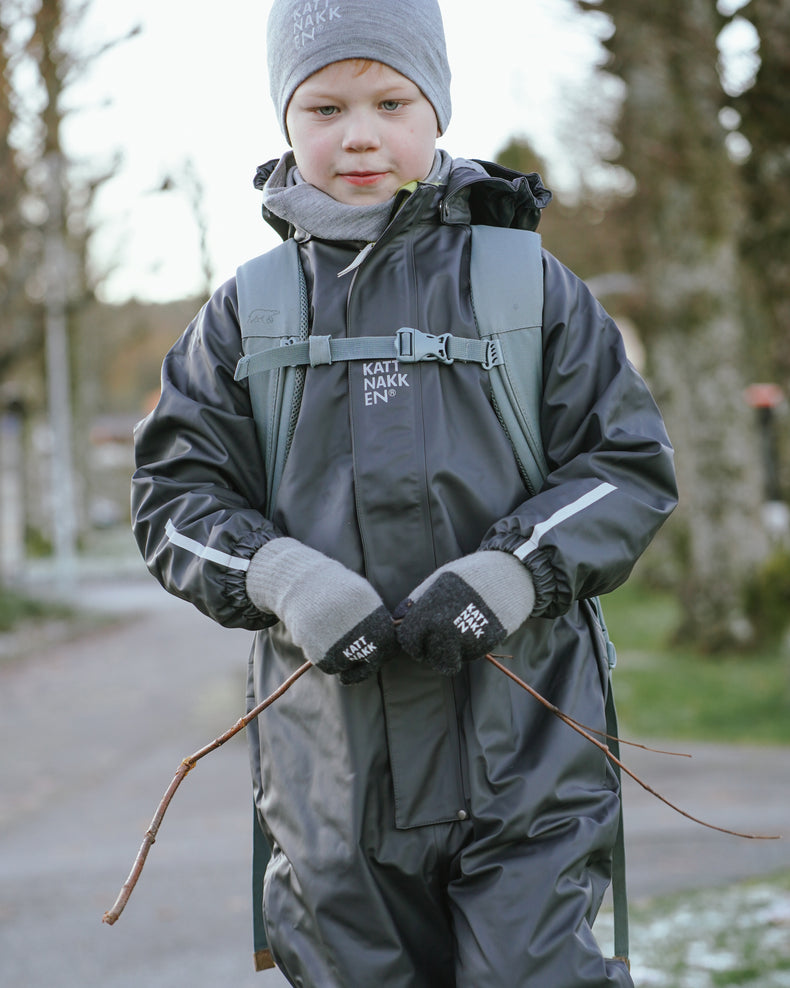 Kattnakken Regndress Jr Heilårsregndress Kattesvart