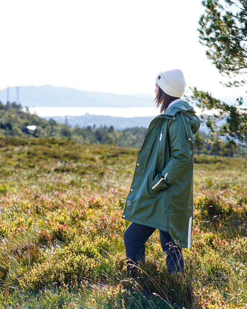Vaksen Regnparkas Regnjakker voksne Mørk Skog