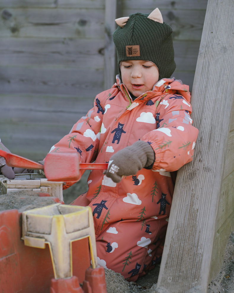 Kattnakken Vinterparkdress Barn Parkdress Aragon Rød
